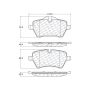 CENTRIC PARTS 104.12041 Posi Quiet Semi-Metallic Brake Pads with Hardware