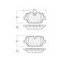 CENTRIC PARTS 104.12260 Posi Quiet Semi-Metallic Brake Pads with Hardware