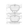 CENTRIC PARTS 104.12940 Posi Quiet Semi-Metallic Brake Pads with Hardware