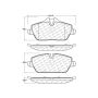 CENTRIC PARTS 104.13081 Posi Quiet Semi-Metallic Brake Pads with Hardware