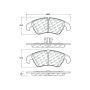 CENTRIC PARTS 104.13221 Posi Quiet Semi-Metallic Brake Pads with Hardware