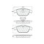 CENTRIC PARTS 104.13411 Posi Quiet Semi-Metallic Brake Pads with Hardware