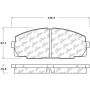 CENTRIC PARTS 104.13440 Posi Quiet Semi-Metallic Brake Pads