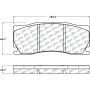 CENTRIC PARTS 104.13550 Posi Quiet Semi-Metallic Brake Pads with Hardware