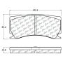 CENTRIC PARTS 104.13560 Posi Quiet Semi-Metallic Brake Pads