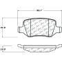 CENTRIC PARTS 104.13580 Posi Quiet Semi-Metallic Brake Pads with Hardware