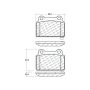 CENTRIC PARTS 104.13680 Posi Quiet Semi-Metallic Brake Pads with Hardware