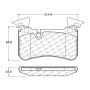 CENTRIC PARTS 104.13730 Posi Quiet Semi-Metallic Brake Pads