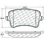 CENTRIC PARTS 104.13861 Posi Quiet Semi-Metallic Brake Pads with Hardware
