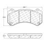 CENTRIC PARTS 104.14050 Posi Quiet Semi-Metallic Brake Pads with Hardware