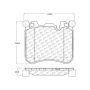 CENTRIC PARTS 104.14290 Posi Quiet Semi-Metallic Brake Pads with Hardware