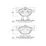 CENTRIC PARTS 104.14480 Posi Quiet Semi-Metallic Brake Pads with Hardware