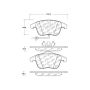 CENTRIC PARTS 104.15350 Posi Quiet Semi-Metallic Brake Pads