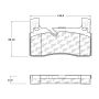 CENTRIC PARTS 104.16070 Posi Quiet Semi-Metallic Brake Pads with Hardware