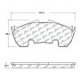 CENTRIC PARTS 104.16350 Posi Quiet Semi-Metallic Brake Pads