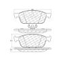 CENTRIC PARTS 104.16450 Posi Quiet Semi-Metallic Brake Pads with Hardware