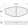 CENTRIC PARTS 105.02070 Posi Quiet Ceramic Brake Pads with Shims and Hardware