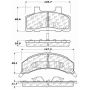 CENTRIC PARTS 105.02151 Posi Quiet Ceramic Brake Pads with Shims and Hardware