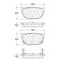 CENTRIC PARTS 105.02720 Posi Quiet Ceramic Brake Pads with Shims and Hardware