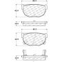CENTRIC PARTS 105.02721 Posi Quiet Ceramic Brake Pads with Shims and Hardware