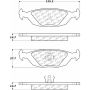 CENTRIC PARTS 105.03220 Posi Quiet Ceramic Brake Pads with Shims and Hardware