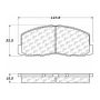 CENTRIC PARTS 105.03280 Posi Quiet Ceramic Brake Pads with Shims