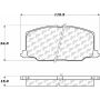 CENTRIC PARTS 105.03560 Posi Quiet Ceramic Brake Pads with Shims and Hardware