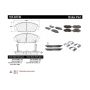 CENTRIC PARTS 105.03730 Posi Quiet Ceramic Brake Pads with Shims and Hardware