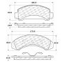 CENTRIC PARTS 105.03870 Posi Quiet Ceramic Brake Pads with Shims and Hardware