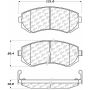 CENTRIC PARTS 105.04220 Posi Quiet Ceramic Brake Pads with Shims and Hardware