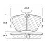 CENTRIC PARTS 105.04230 Posi Quiet Ceramic Brake Pads with Shims and Hardware