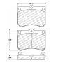 CENTRIC PARTS 105.04730 Posi Quiet Ceramic Brake Pads with Shims and Hardware