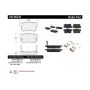 CENTRIC PARTS 105.05370 Posi Quiet Ceramic Brake Pads with Shims and Hardware