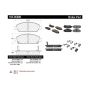 CENTRIC PARTS 105.05680 Posi Quiet Ceramic Brake Pads with Shims and Hardware