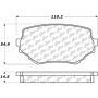 CENTRIC PARTS 105.06800 Posi Quiet Ceramic Brake Pads with Shims and Hardware