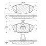 CENTRIC PARTS 105.06881 Posi Quiet Ceramic Brake Pads with Shims and Hardware