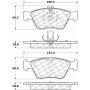 CENTRIC PARTS 105.07100 Posi Quiet Ceramic Brake Pads with Shims and Hardware