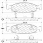 CENTRIC PARTS 105.07900 Posi Quiet Ceramic Brake Pads with Shims and Hardware