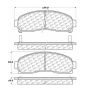 CENTRIC PARTS 105.08330 Posi Quiet Ceramic Brake Pads with Shims and Hardware
