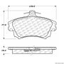 CENTRIC PARTS 105.08370 Posi Quiet Ceramic Brake Pads with Shims