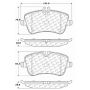 CENTRIC PARTS 105.08721 Posi Quiet Ceramic Brake Pads with Shims and Hardware