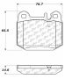 CENTRIC PARTS 105.08740 Posi Quiet Ceramic Brake Pads with Shims and Hardware