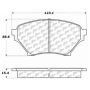 CENTRIC PARTS 105.08900 Posi Quiet Ceramic Brake Pads with Shims and Hardware