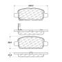 CENTRIC PARTS 105.09051 Posi Quiet Ceramic Brake Pads with Shims and Hardware