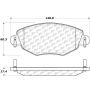 CENTRIC PARTS 105.09100 Posi Quiet Ceramic Brake Pads with Shims