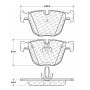 CENTRIC PARTS 105.09193 Posi Quiet Ceramic Brake Pads with Shims and Hardware