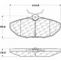 CENTRIC PARTS 105.09440 Posi Quiet Ceramic Brake Pads with Shims and Hardware