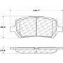 CENTRIC PARTS 105.09560 Posi Quiet Ceramic Brake Pads with Shims and Hardware