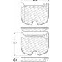 CENTRIC PARTS 105.09830 Posi Quiet Ceramic Brake Pads with Shims and Hardware