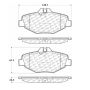 CENTRIC PARTS 105.09870 Posi Quiet Ceramic Brake Pads with Shims and Hardware